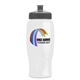 a gray lid & white bottle poly - pure - 27 oz transparent bottle with push pull lid and digital imprint