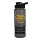 a smoke bottle & black lid & black grip sergeant stripe - 24 oz tritan(tm) bottle with drink thru lid, stripe bands, and digital imprint