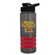 a smoke bottle & black lid & red grip sergeant stripe - 24 oz tritan(tm) bottle with drink thru lid, stripe bands, and digital imprint