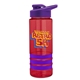 a red bottle & violet lid & violet grip sergeant stripe - 24 oz tritan(tm) bottle with drink thru lid, stripe bands, and digital imprint