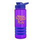 a violet bottle & blue lid & blue grip sergeant stripe - 24 oz tritan(tm) bottle with drink thru lid, stripe bands, and digital imprint
