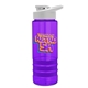 a violet bottle & white lid & violet grip sergeant stripe - 24 oz tritan(tm) bottle with drink thru lid, stripe bands, and digital imprint