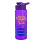 a violet bottle & violet lid & blue grip sergeant stripe - 24 oz tritan(tm) bottle with drink thru lid, stripe bands, and digital imprint