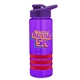 a violet bottle & violet lid & red grip sergeant stripe - 24 oz tritan(tm) bottle with drink thru lid, stripe bands, and digital imprint