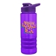 a violet bottle & violet lid & violet grip sergeant stripe - 24 oz tritan(tm) bottle with drink thru lid, stripe bands, and digital imprint