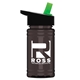 a black-with-green-spout lid & transparent smoke bottle upcycle - mini 16 oz rpet sports bottle with flip straw lid