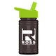 a lime green lid & transparent smoke bottle upcycle - mini 16 oz rpet sports bottle with flip straw lid