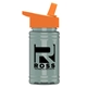 a orange lid & glacier blue bottle upcycle - mini 16 oz rpet sports bottle with flip straw lid
