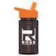 a orange lid & transparent smoke bottle upcycle - mini 16 oz rpet sports bottle with flip straw lid