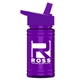 a violet lid & transparent violet bottle upcycle - mini 16 oz rpet sports bottle with flip straw lid