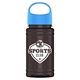 a cyan lid & smoke bottle garyline(r) upcycle mini - 16 oz rpet bottle with oval crest lid