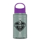 a violet lid & glacier blue bottle garyline(r) upcycle mini - 16 oz rpet bottle with oval crest lid
