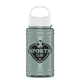 a white lid & glacier blue bottle garyline(r) upcycle mini - 16 oz rpet bottle with oval crest lid