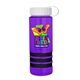 a transparent violet bottle & white lid & black grip sergeant stripe - 24 oz tritan(tm) bottle with tethered lid, stripe bands, and digital imprint