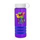 a transparent violet bottle & white lid & royal blue grip sergeant stripe - 24 oz tritan(tm) bottle with tethered lid, stripe bands, and digital imprint