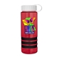 a transparent red bottle & white lid & black grip sergeant stripe - 24 oz tritan(tm) bottle with tethered lid, stripe bands, and digital imprint