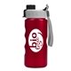 a gray with black cap lid & red bottle mini peak - 22 oz tritan(tm) metalike bottle with quick snap lid