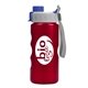 a gray with blue cap lid & red bottle mini peak - 22 oz tritan(tm) metalike bottle with quick snap lid