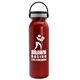 a black with gray trim lid & metallic red bottle terrain - 24 oz metalike bottle with ez grip lid