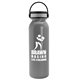 a black with gray trim lid & silver bottle terrain - 24 oz metalike bottle with ez grip lid