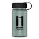 a black lid & glacier blue bottle upcycle - mini 16 oz rpet sports bottle with tethered lid