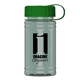 a green lid & glacier blue bottle upcycle - mini 16 oz rpet sports bottle with tethered lid