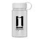 a white lid & eco white bottle upcycle - mini 16 oz rpet sports bottle with tethered lid