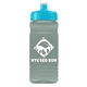 a cyan lid & glacier blue bottle 20 oz upcycle rpet bottle push pull lid