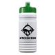 a green lid & eco white bottle 20 oz upcycle rpet bottle push pull lid