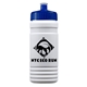 a navy blue lid & eco white bottle 20 oz upcycle rpet bottle push pull lid