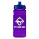a navy blue lid & transparent violet bottle 20 oz upcycle rpet bottle push pull lid