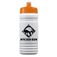 a orange lid & eco white bottle 20 oz upcycle rpet bottle push pull lid