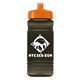 a orange lid & transparent smoke bottle 20 oz upcycle rpet bottle push pull lid
