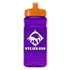 a orange lid & transparent violet bottle 20 oz upcycle rpet bottle push pull lid