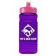 a pink lid & transparent violet bottle 20 oz upcycle rpet bottle push pull lid