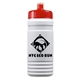 a red lid & eco white bottle 20 oz upcycle rpet bottle push pull lid