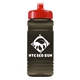 a red lid & transparent smoke bottle 20 oz upcycle rpet bottle push pull lid