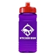 a red lid & transparent violet bottle 20 oz upcycle rpet bottle push pull lid
