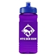 a royal blue lid & transparent violet bottle 20 oz upcycle rpet bottle push pull lid