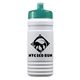 a teal lid & eco white bottle 20 oz upcycle rpet bottle push pull lid