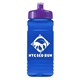 a violet lid & transparent blue bottle 20 oz upcycle rpet bottle push pull lid