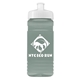a white lid & glacier blue bottle 20 oz upcycle rpet bottle push pull lid