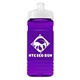 a white lid & transparent violet bottle 20 oz upcycle rpet bottle push pull lid