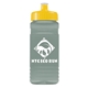 a yellow lid & glacier blue bottle 20 oz upcycle rpet bottle push pull lid