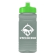 a lime green lid & glacier blue bottle 20 oz upcycle rpet bottle push pull lid