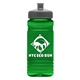 a gray lid & transparent green bottle 20 oz upcycle rpet bottle push pull lid