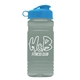 a cyan lid & glacier blue bottle 20 oz upcycle rpet bottle flip top lid