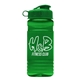 a green lid & transparent green bottle 20 oz upcycle rpet bottle flip top lid