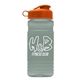 a orange lid & glacier blue bottle rpet bottle with flip lid - 20 oz