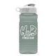 a white lid & glacier blue bottle 20 oz upcycle rpet bottle flip top lid